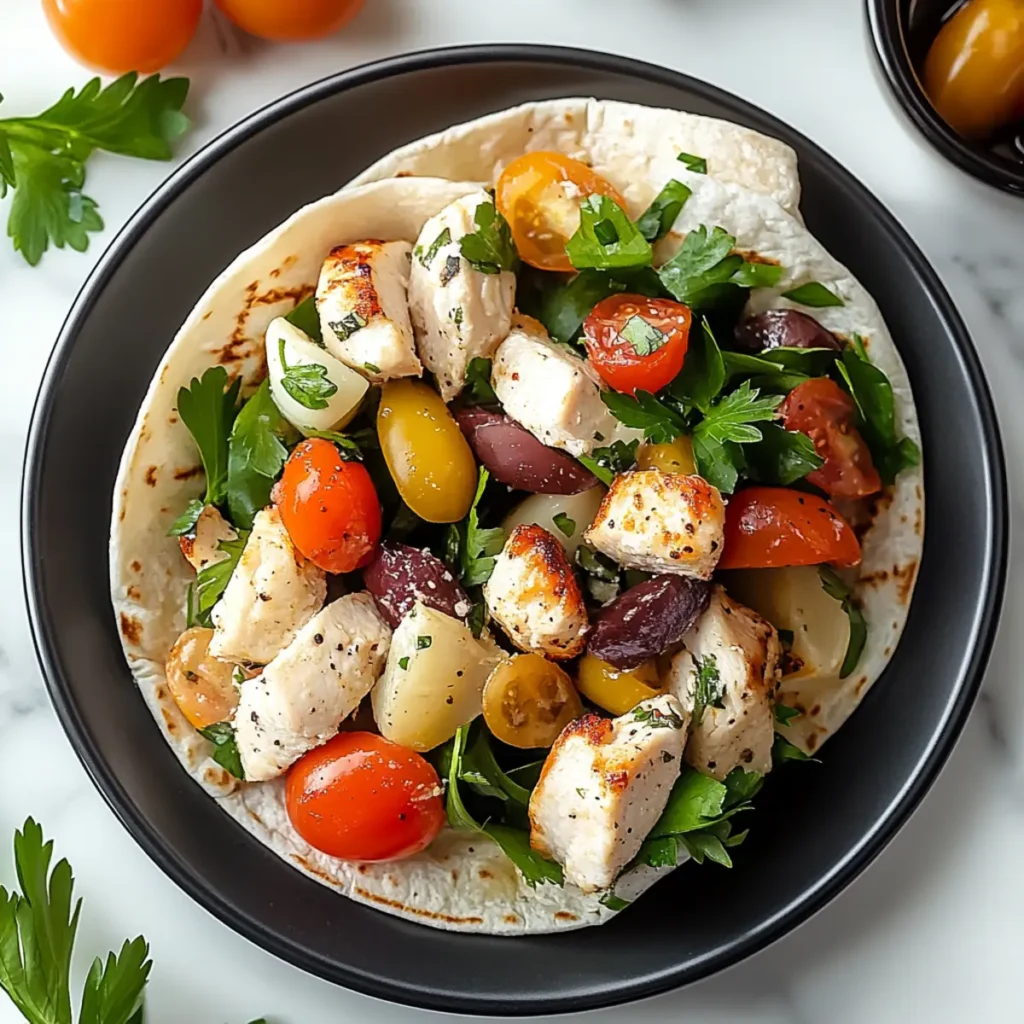 Mediterranean Chicken Wraps