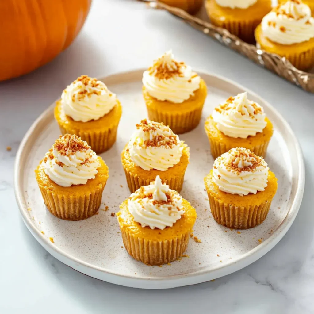 The BEST Mini Pumpkin Cheesecakes