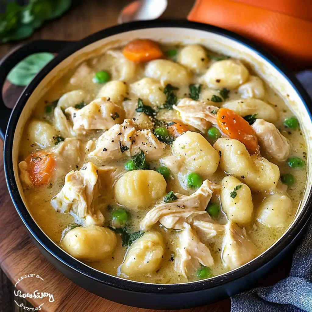 One Pot Gnocchi Chicken Pot Pie