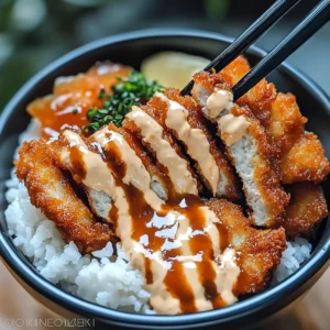 Japanese Katsu Bowls with Tonkatsu Sauce