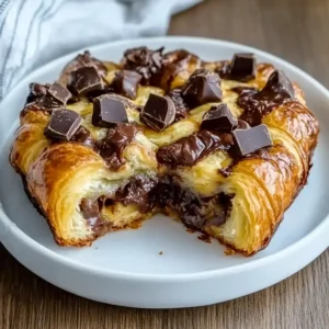 Chocolate Croissant Breakfast Bake