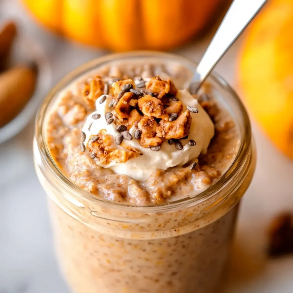🎃 High Protein Pumpkin Overnight Oats | 27g Protein + Ready in 5 Minutes